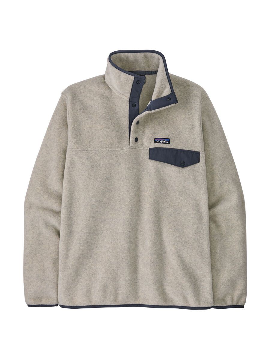 Patagonia Men's Lightweight Synchilla Snap-T Pullover, oatmeal heather w/smolder blue - Bild 1