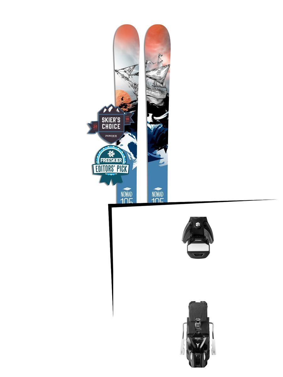 Set: Icelantic Nomad 105 Lite 2018 + Atomic STH 13 WTR black/gun metal - Bild 1