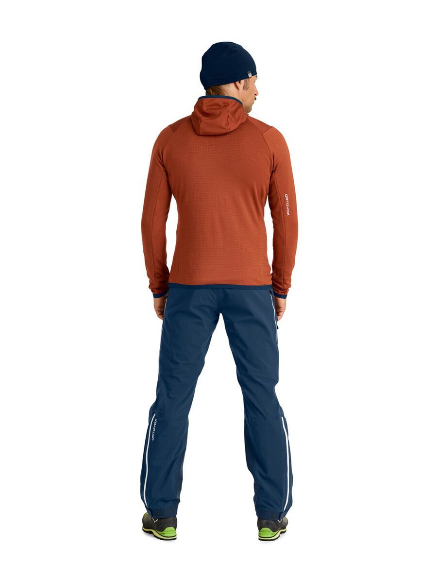 Ortovox Merino Fleece Grid Hoody M, clay orange - Bild 3