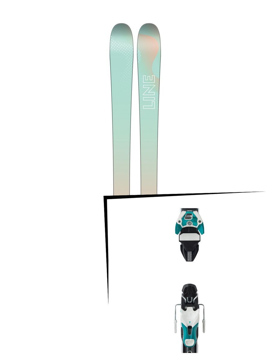 Set: Line Soulmate 86 2018 + Atomic Warden 11 DT white/mint - Bild 1