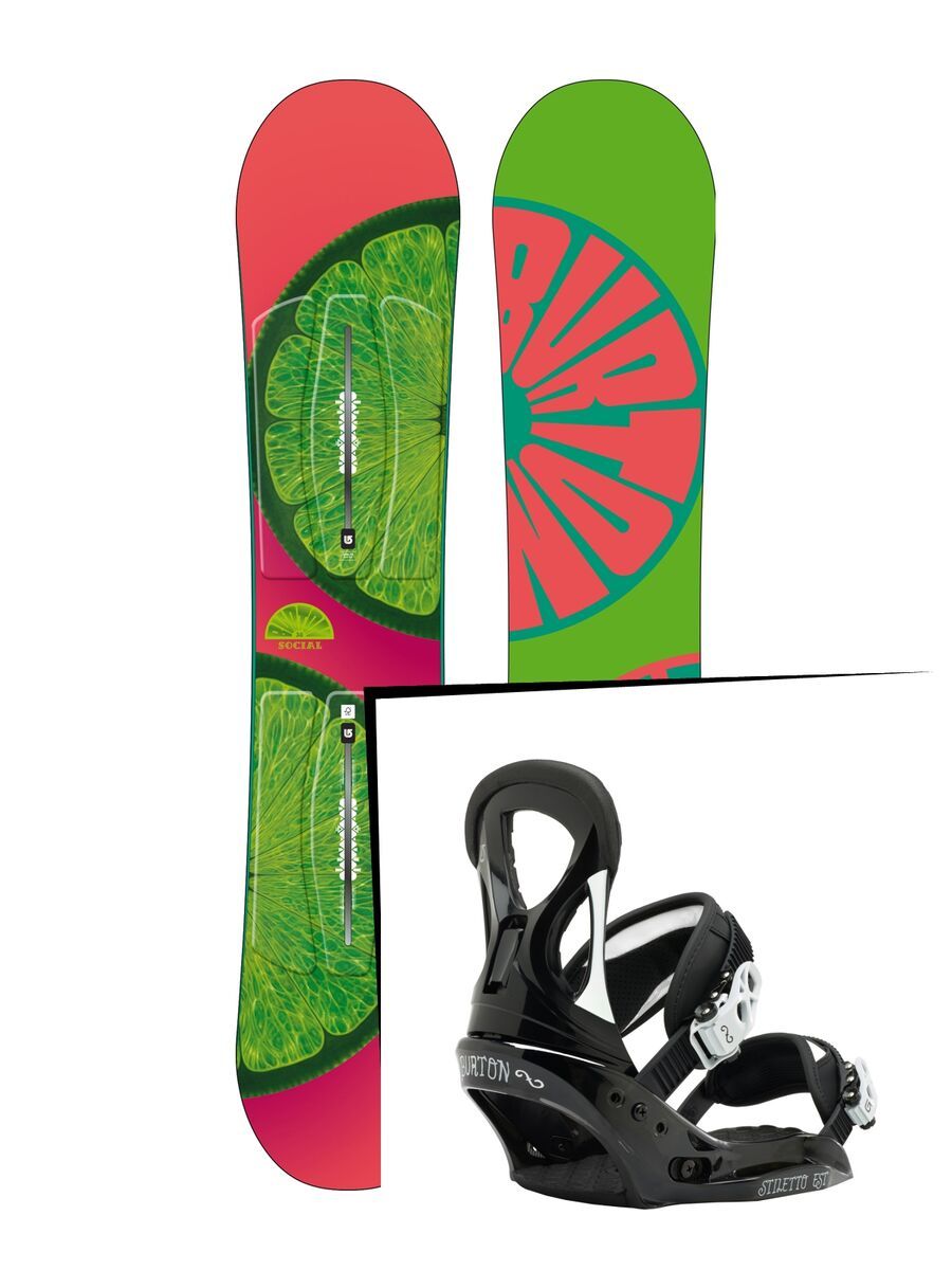 Burton Set: Social 2016 + Burton Stiletto EST - Bild 1