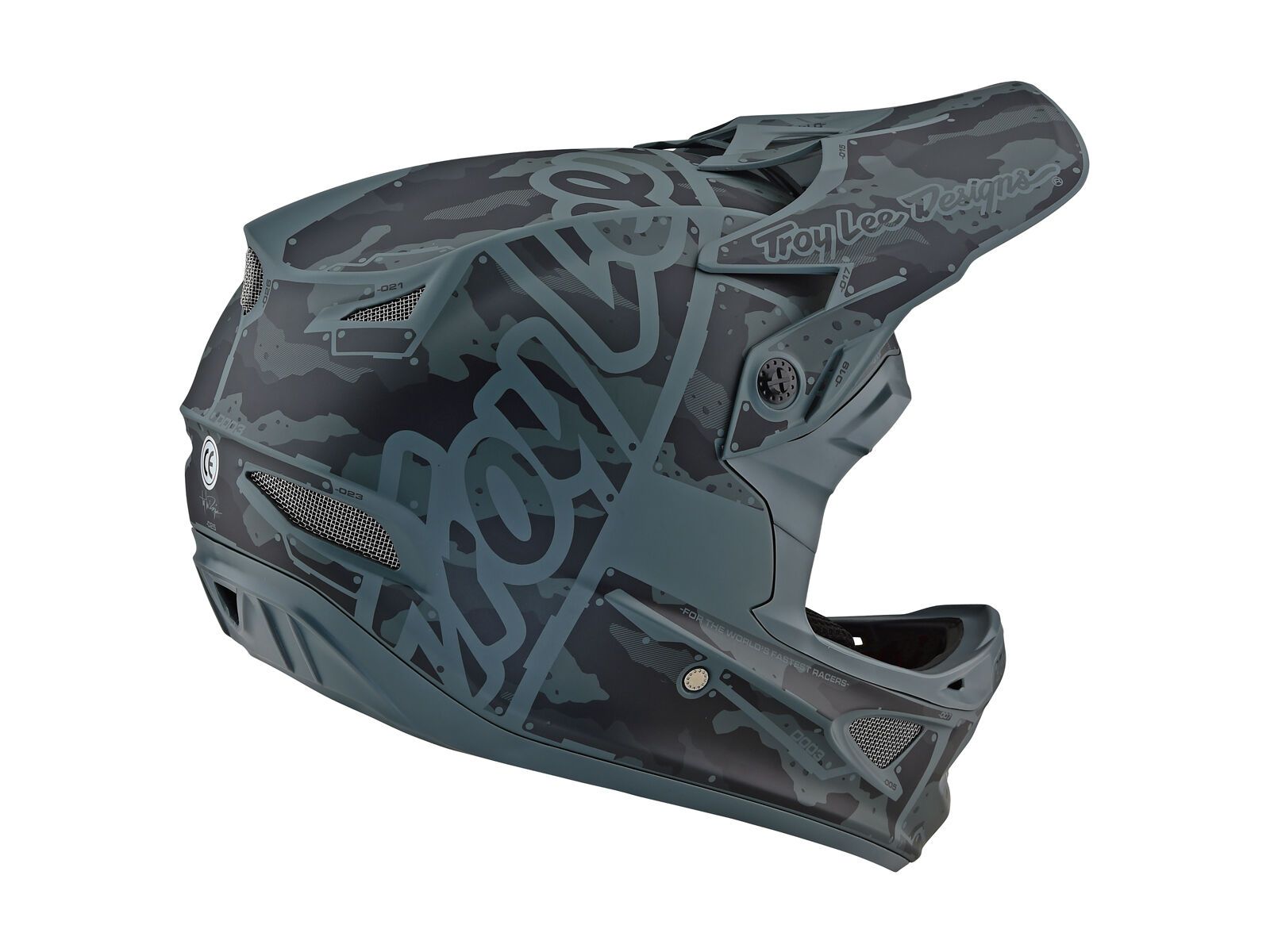 TroyLee Designs D3 Fiberlite Factory Camo Helmet, green - Bild 6