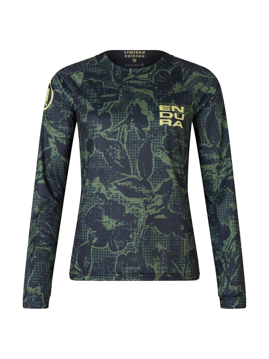 Endura Damen LTD Floral Printed T-Shirt (Langarm), schwarz - Bild 1