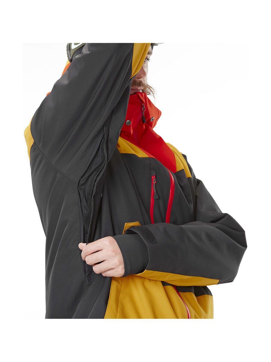 Picture Lodjer Jacket, black/golden yellow - Bild 9