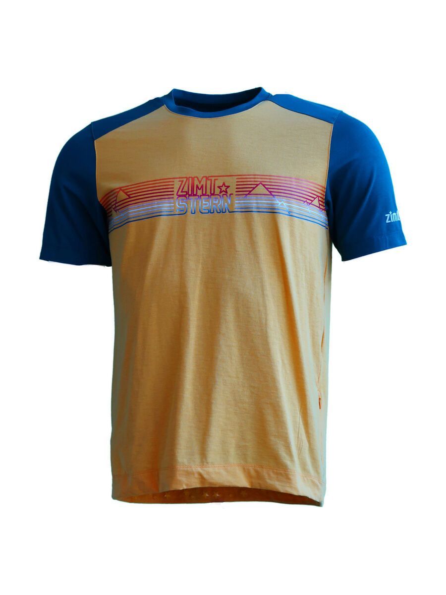 Zimtstern TrailFlowz Shirt SS Men’s burnt yellow/french navy M M10201-7100-03