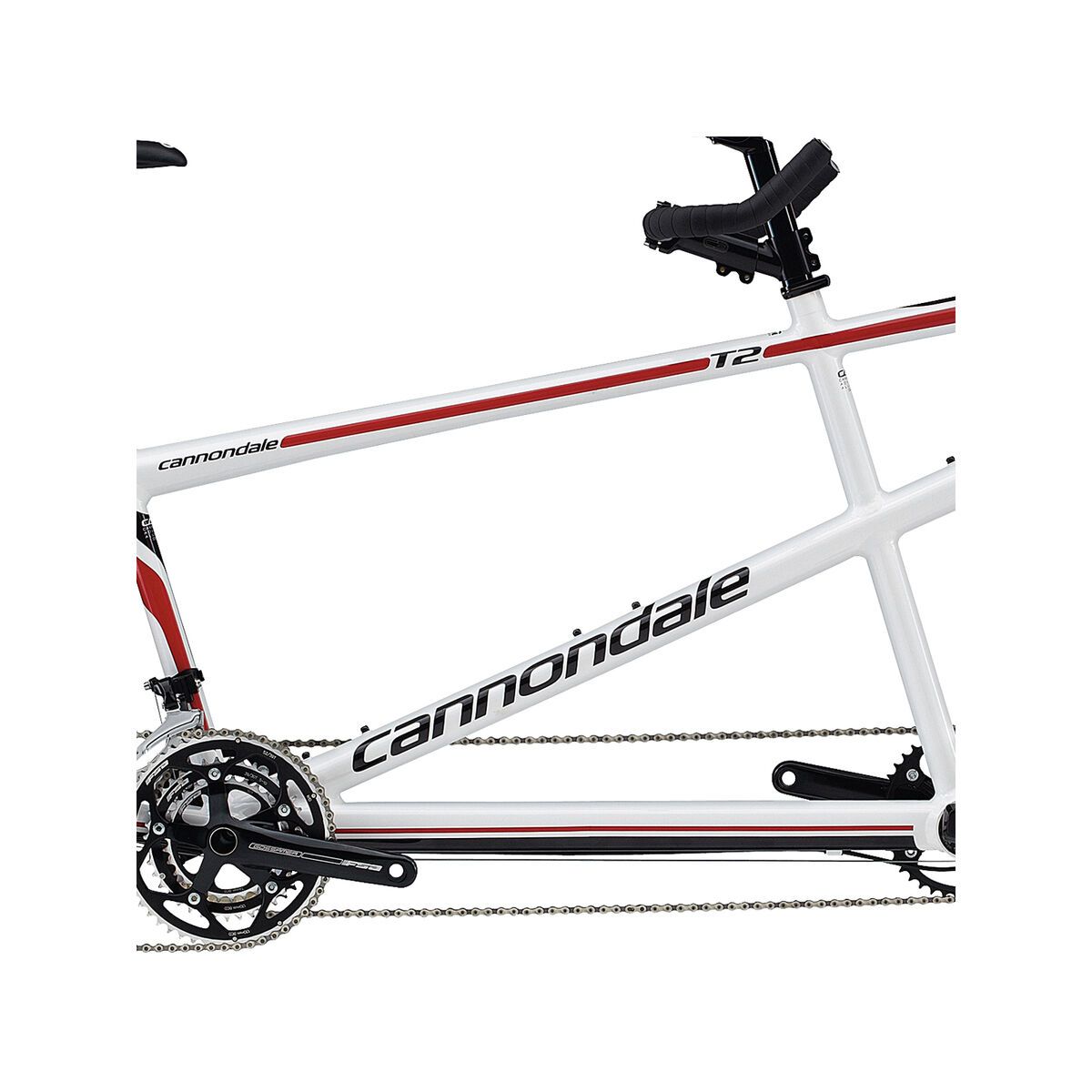 Cannondale Road Tandem 2, magnesium white, w/ jet black and race red accents, gloss - Bild 3