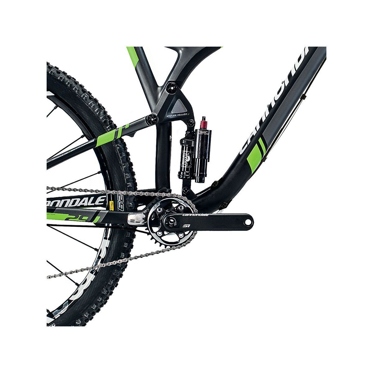 Cannondale Trigger 29 Carbon Team, jet black with charcoal gray, magnesium white and berserker green accents, matte - Bild 3