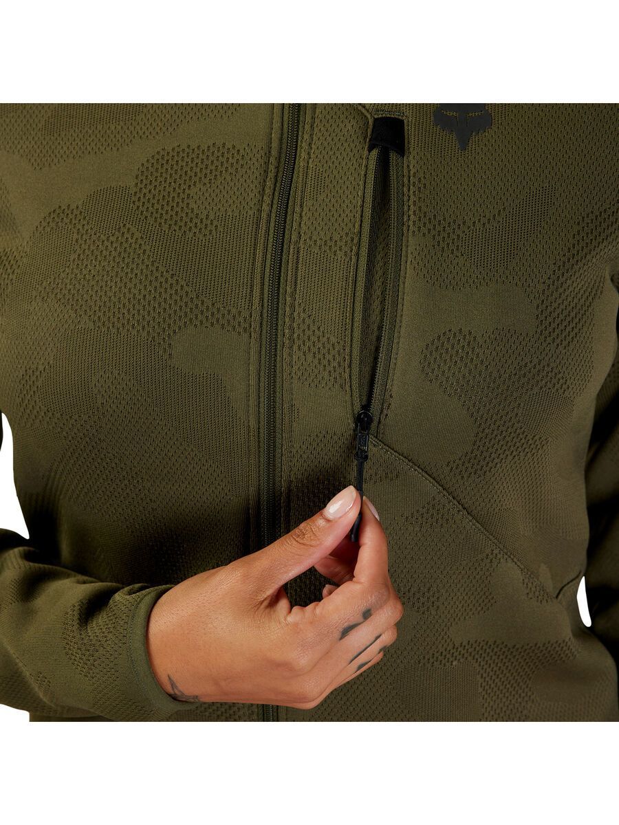 Fox Women Ranger Midlayer FZ, olive green - Bild 6
