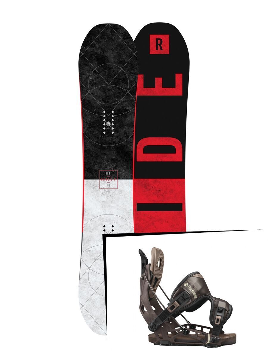 Set: Ride Machete GT 2017 + Flow NX2-Redwood 2017 - Snowboardset - Bild 1