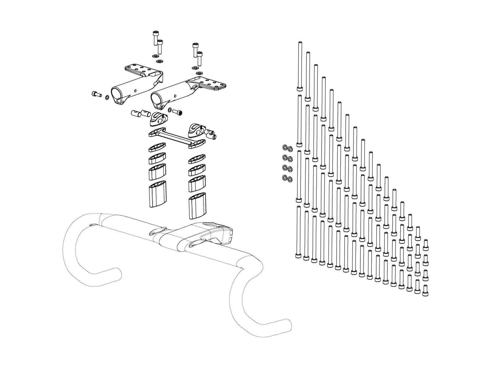 Cube Bracket Set für Lenkeraufsatz Litening Aero - Bild 1