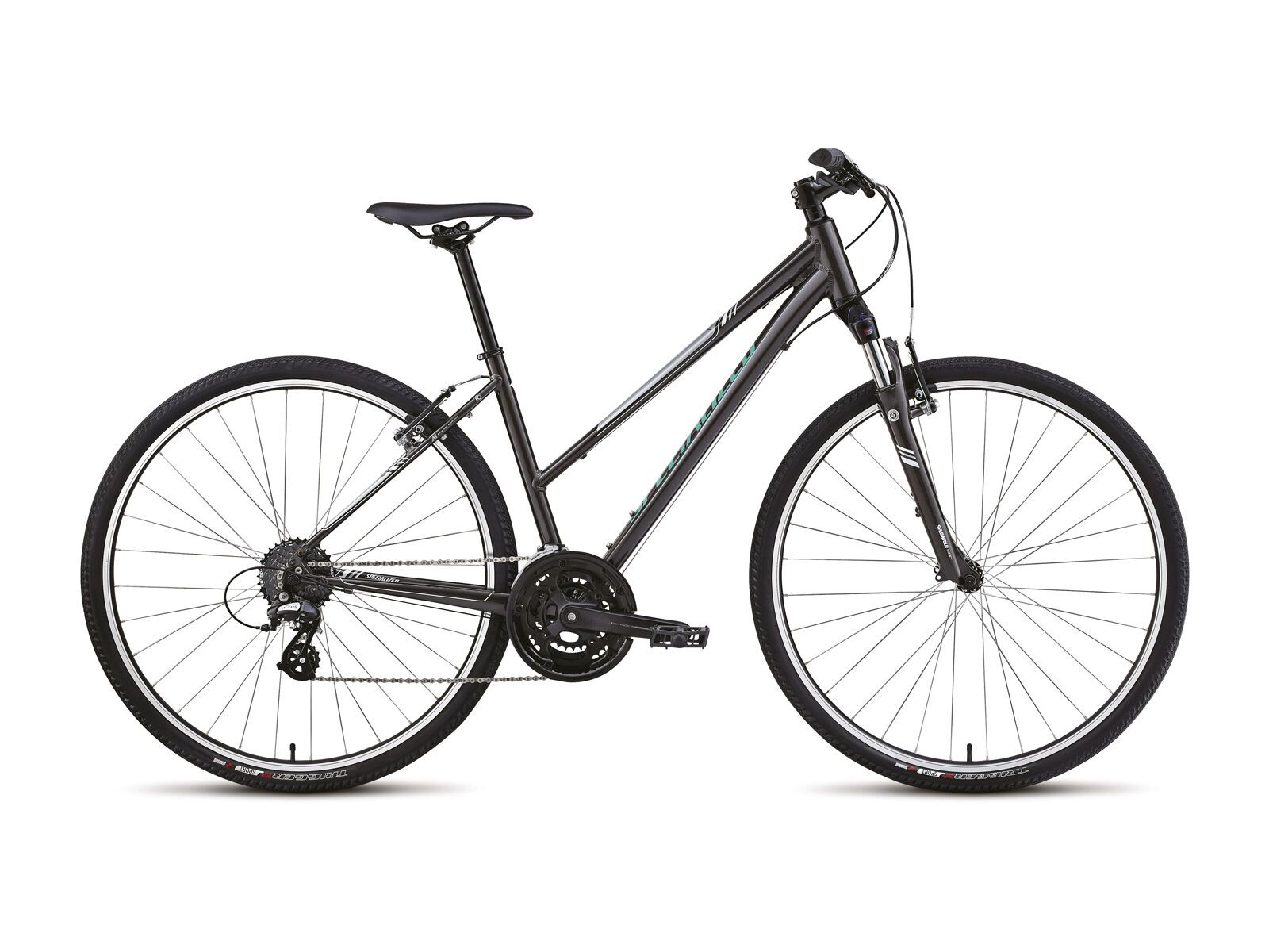 Specialized Ariel Step Through, gloss charcoal/white/silver/emerald - Bild 1