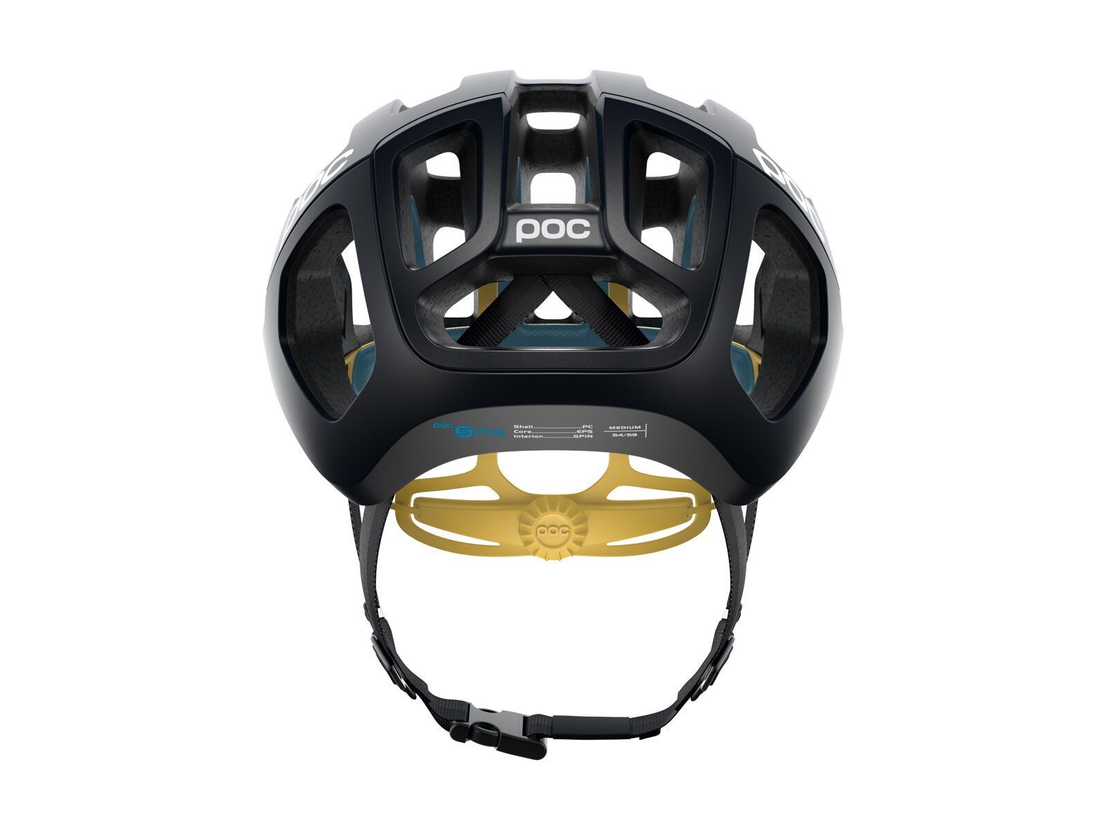 POC Ventral Air SPIN, uranium black/sulfur yellow matt - Bild 3