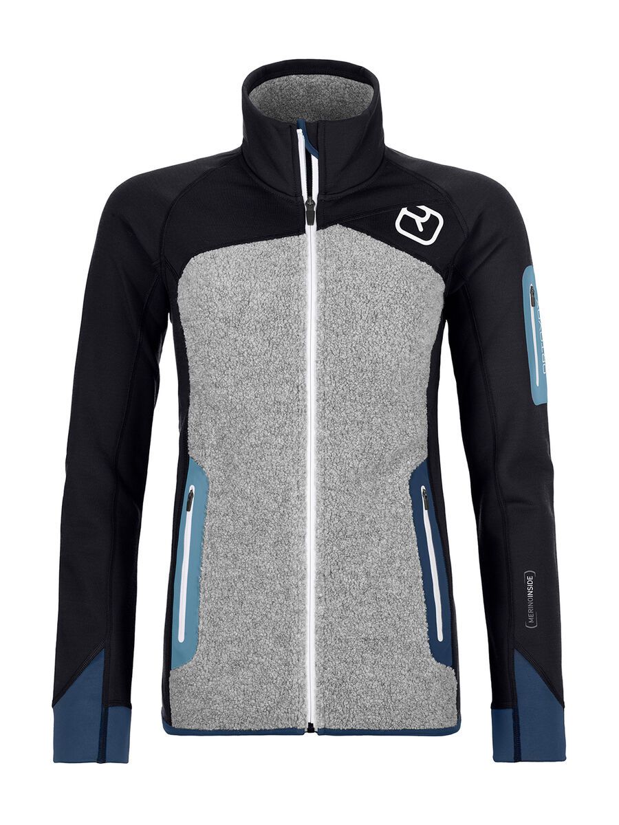 Ortovox Merino Fleece Plus Jacket W, black raven - Bild 1