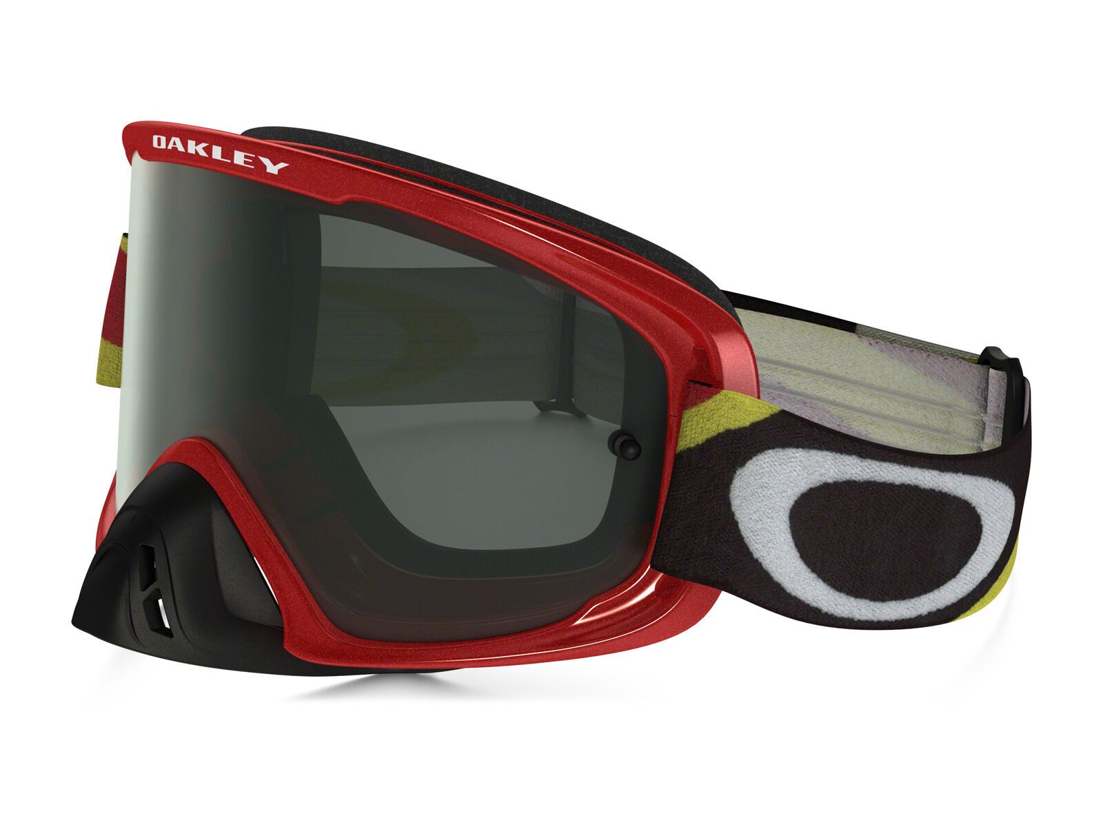 Oakley O-Frame 2.0 MX Heritage Racer Goggle, bright red/Lens: dark grey - Bild 1