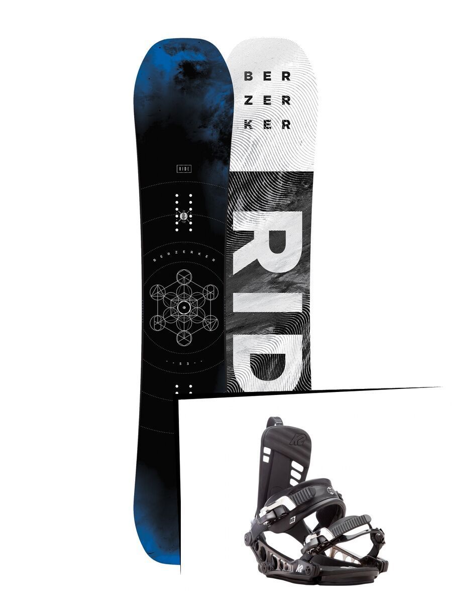 Set: Ride Berzerker 2017 + K2 Cinch CTX 2017, black - Snowboardset - Bild 1