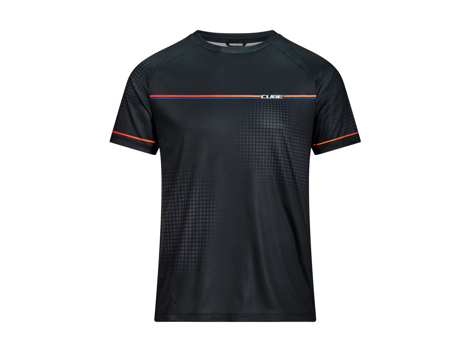 Cube Rundhalstrikot Tech Teamline kurzarm, black - Bild 1