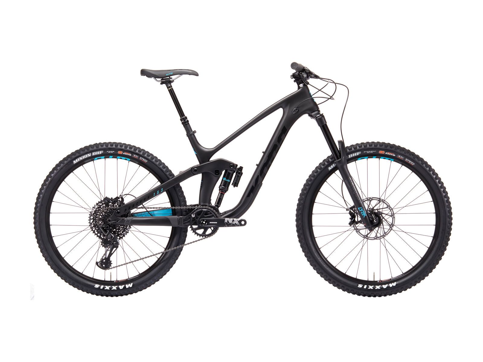 Kona Process 153 CR 27.5, matt charcoal w/ gloss black & ice blue decals - Bild 1