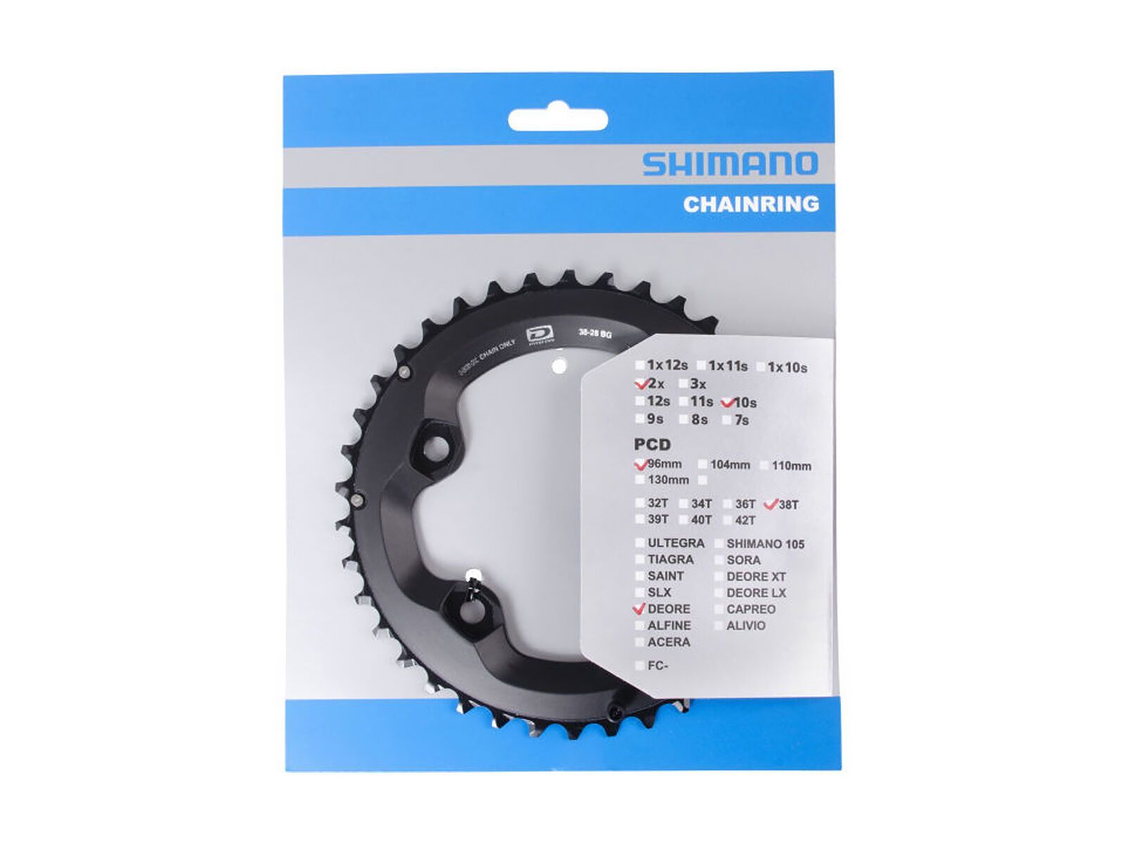 Shimano Deore FC-M6000-2 Kettenblatt - 2x10 / 96 mm LK / Außen (BG) - Bild 1