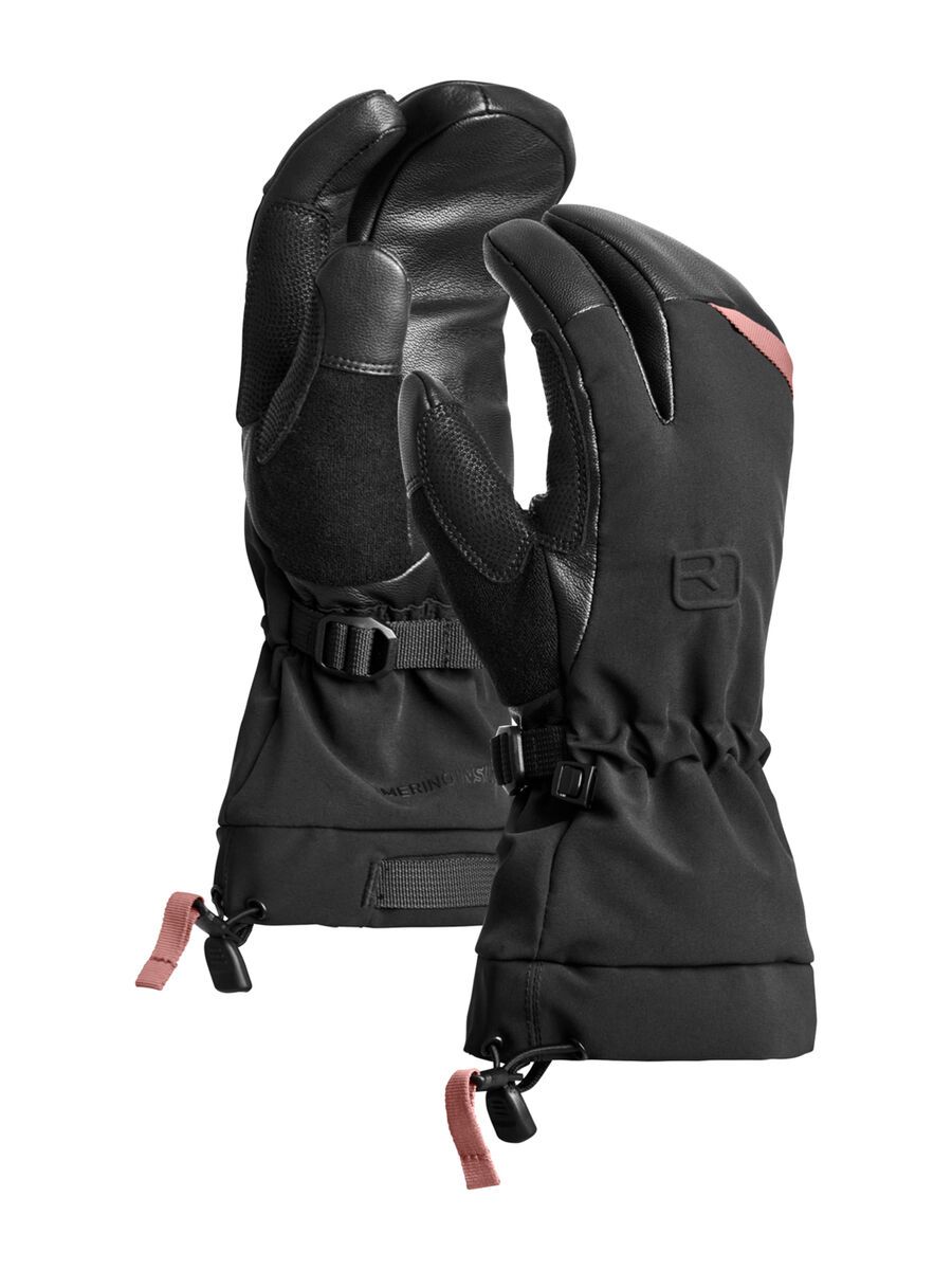 Ortovox Merino Freeride 3 Finger Glove W, black raven - Bild 1
