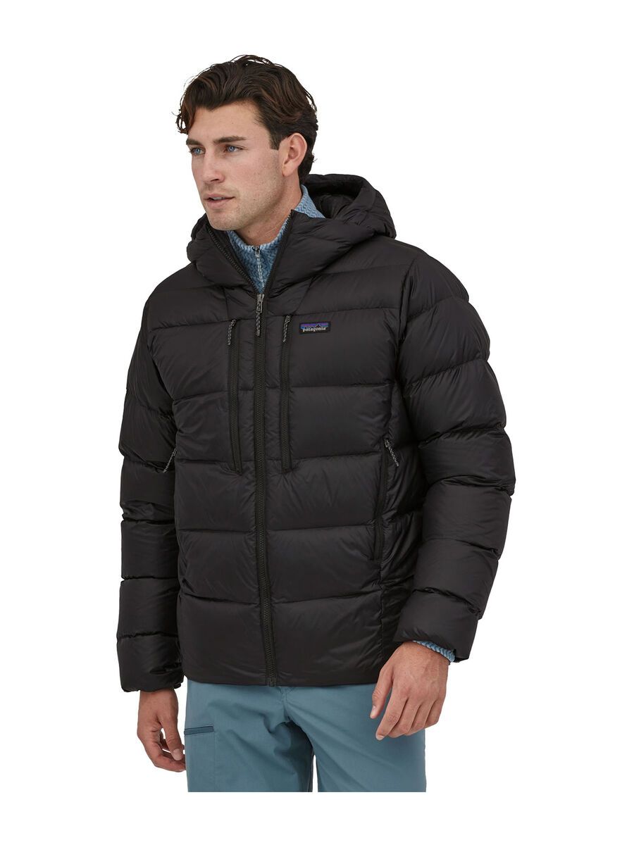 Patagonia Men's Fitz Roy Down Hoody, black w/black - Bild 2