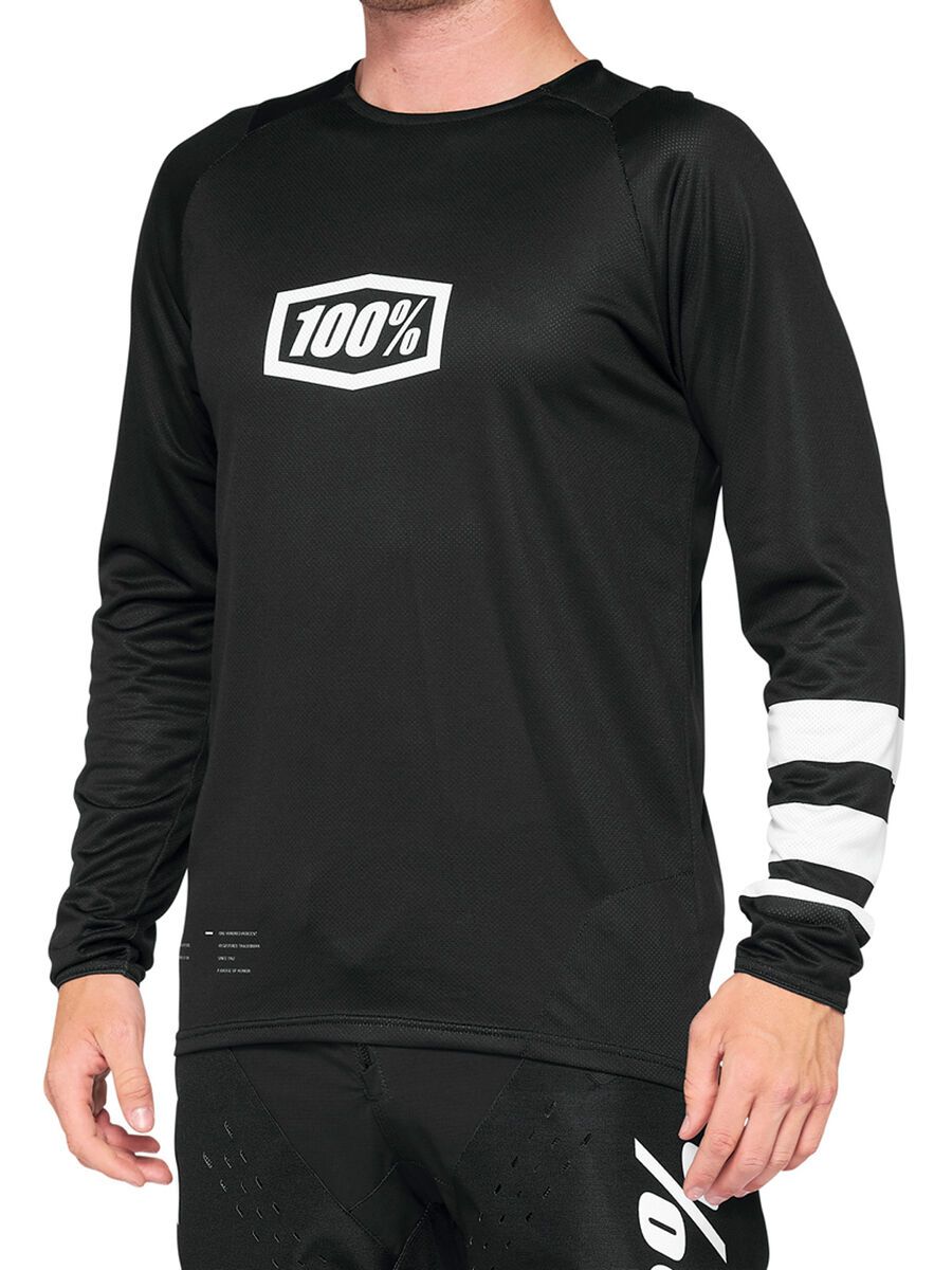 100% R-Core Long Sleeve Jersey, black/white - Bild 1