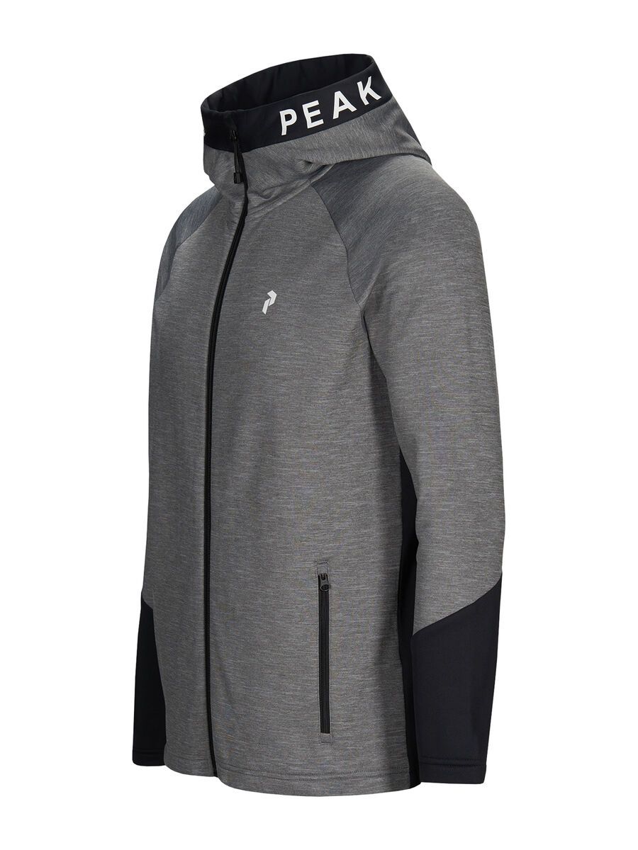 Peak Performance Rider Melange Zip Hood, grey melange - Bild 2