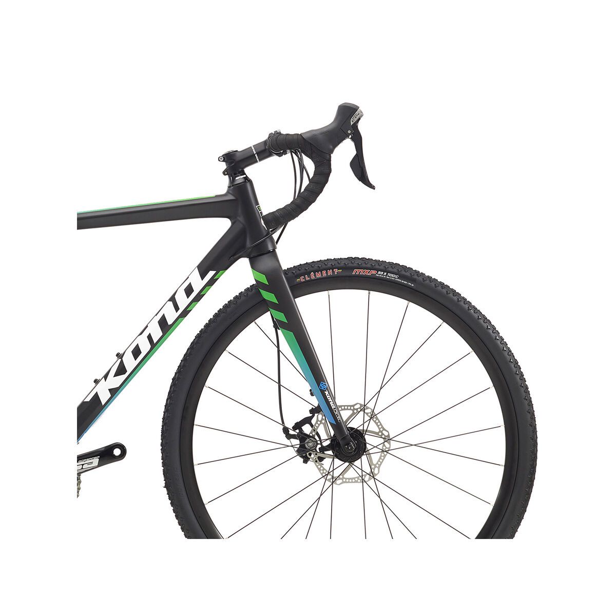 Kona Jake the Snake CR, matt carbon w/ white & green-blue fade decals - Bild 5