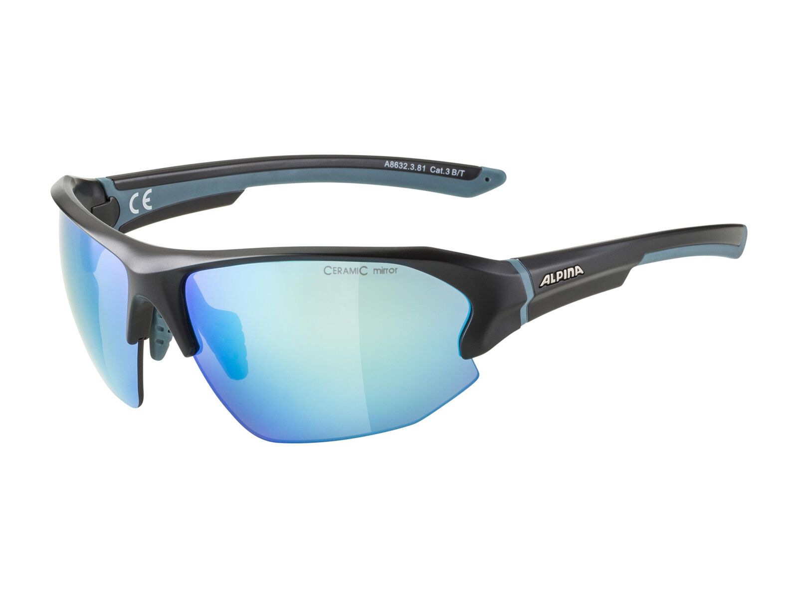 Alpina Lyron HR Mirror Blue, black matt - blue - Bild 1