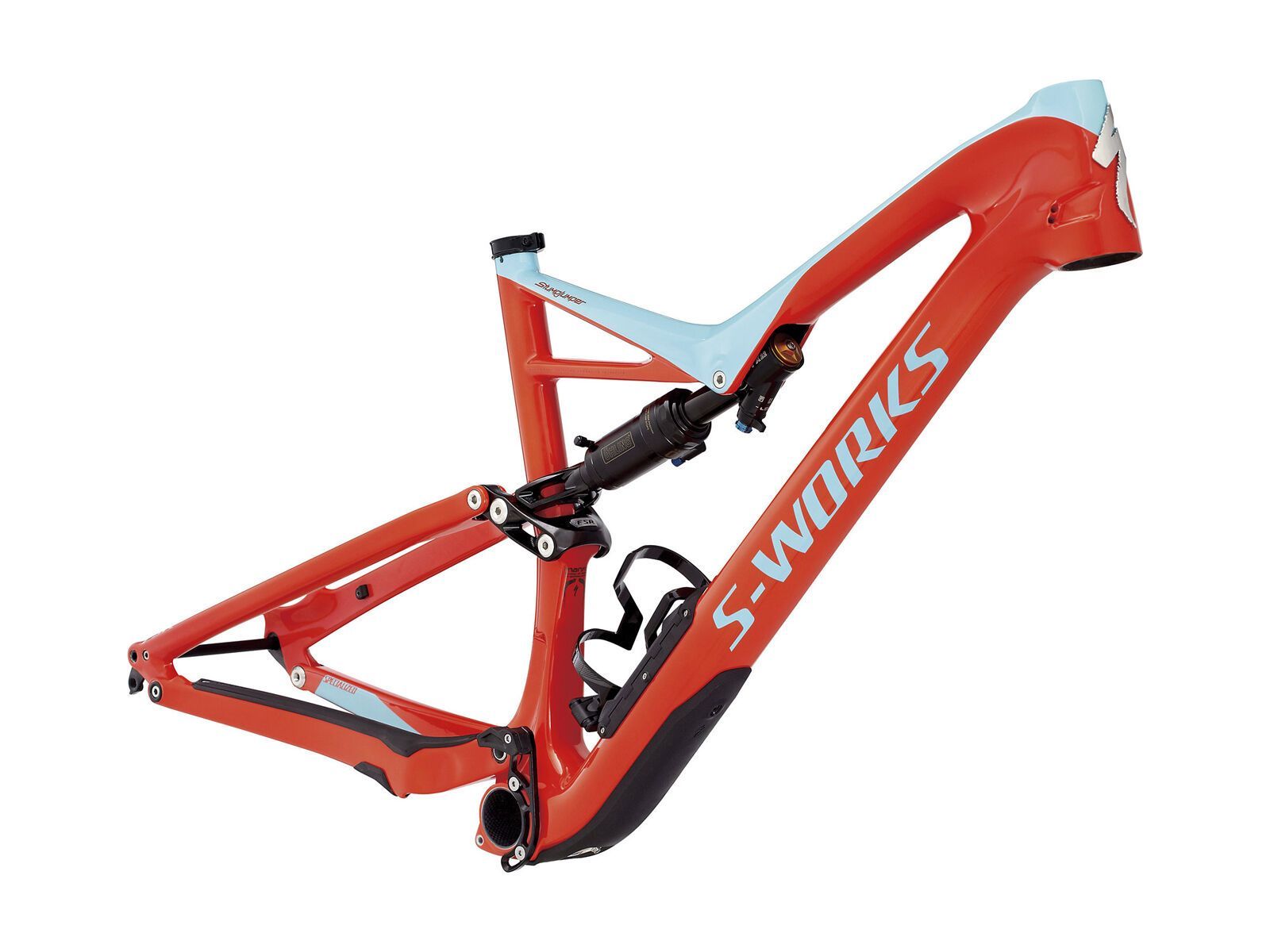 Specialized S-Works Stumpjumper FSR Carbon 29/6Fattie Frame, gloss light blue/nordic red - Bild 1