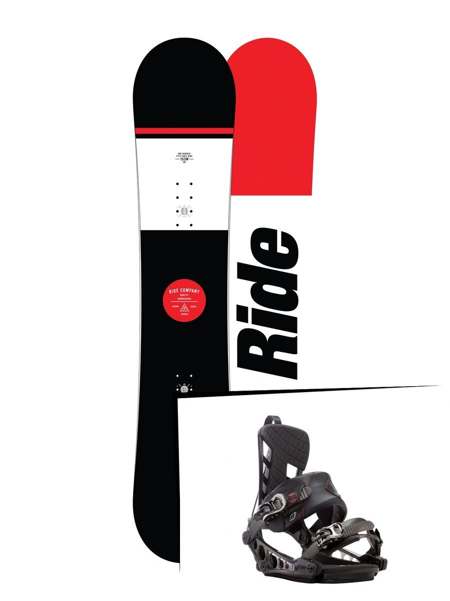 Set: Ride Agenda Wide 2017 + K2 Cinch CTS 2017, black - Snowboardset - Bild 1