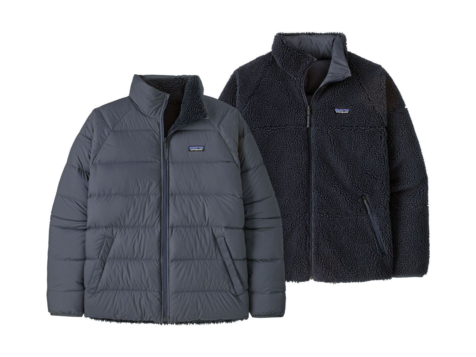 Patagonia Men's Reversible Silent Down Jacket, smolder blue - Bild 1