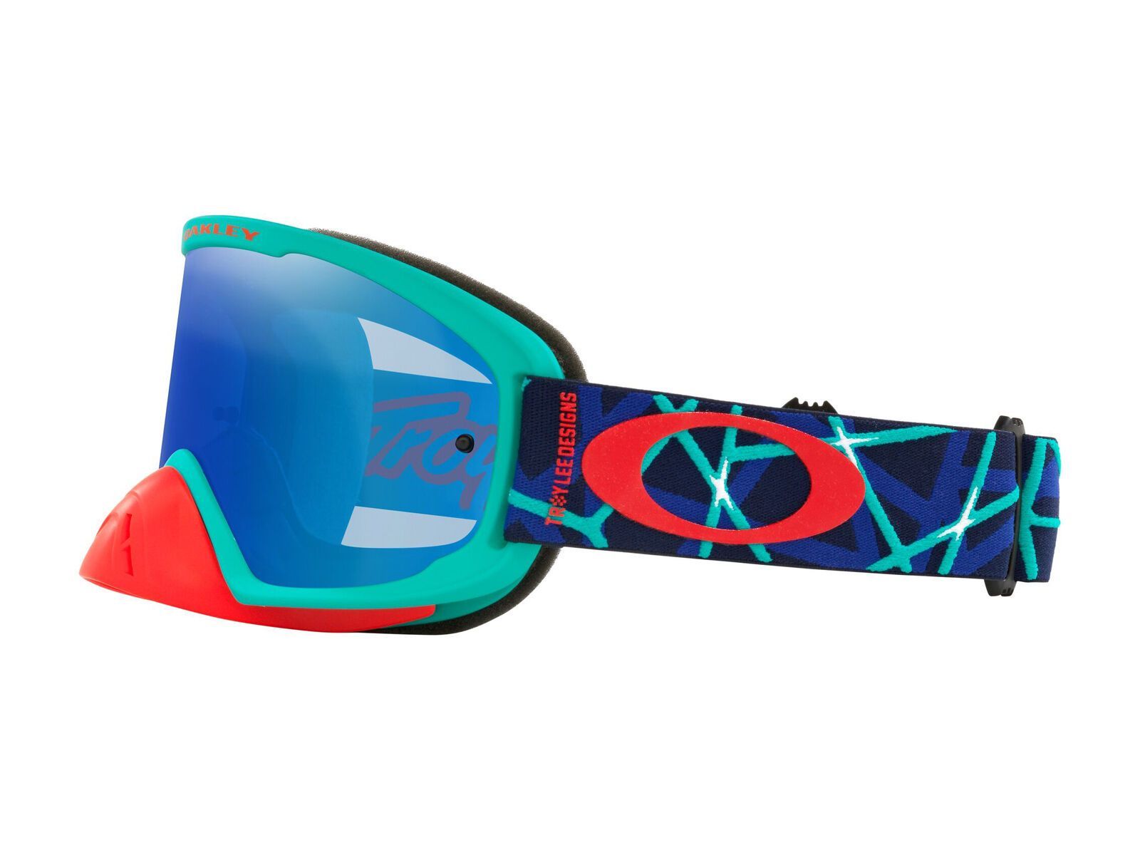 Oakley O Frame 2.0 Pro MTB Troy Lee Designs - Black Ice Iridium, blue webstar - Bild 2
