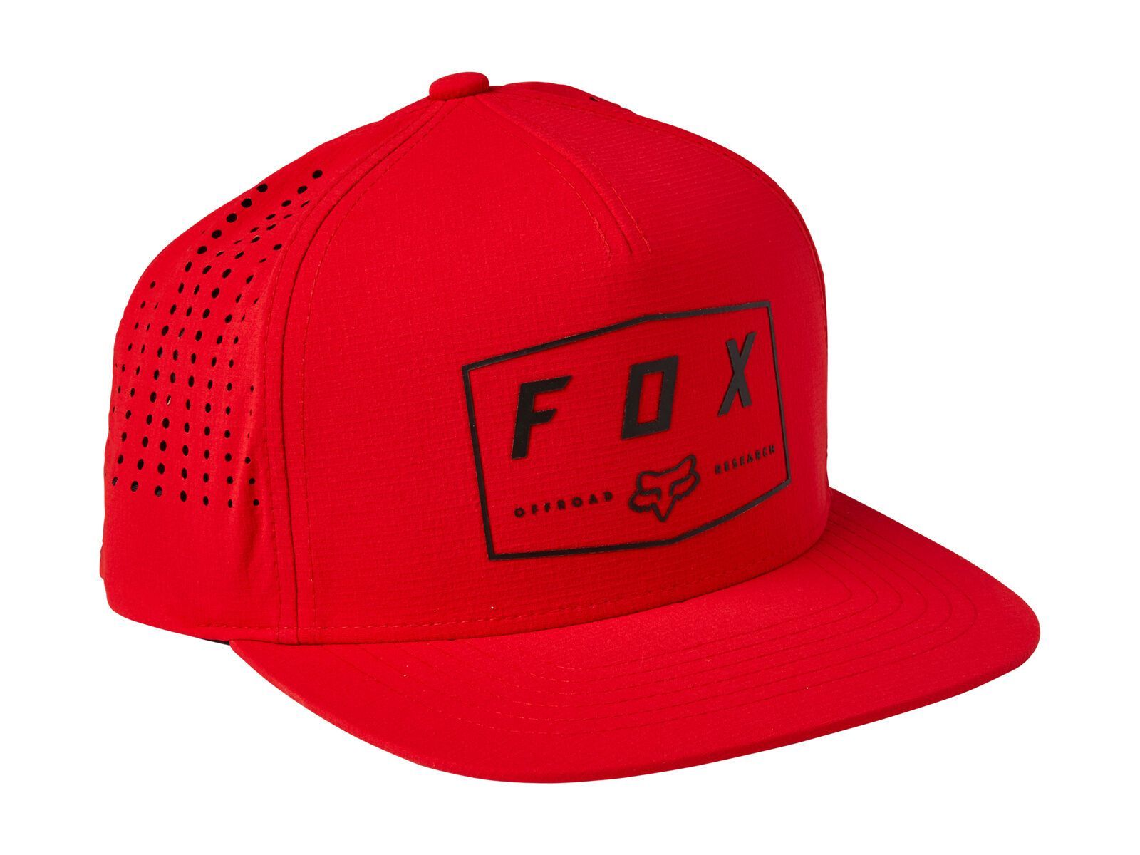 Fox Badge Snapback Hat, flame red - Bild 1
