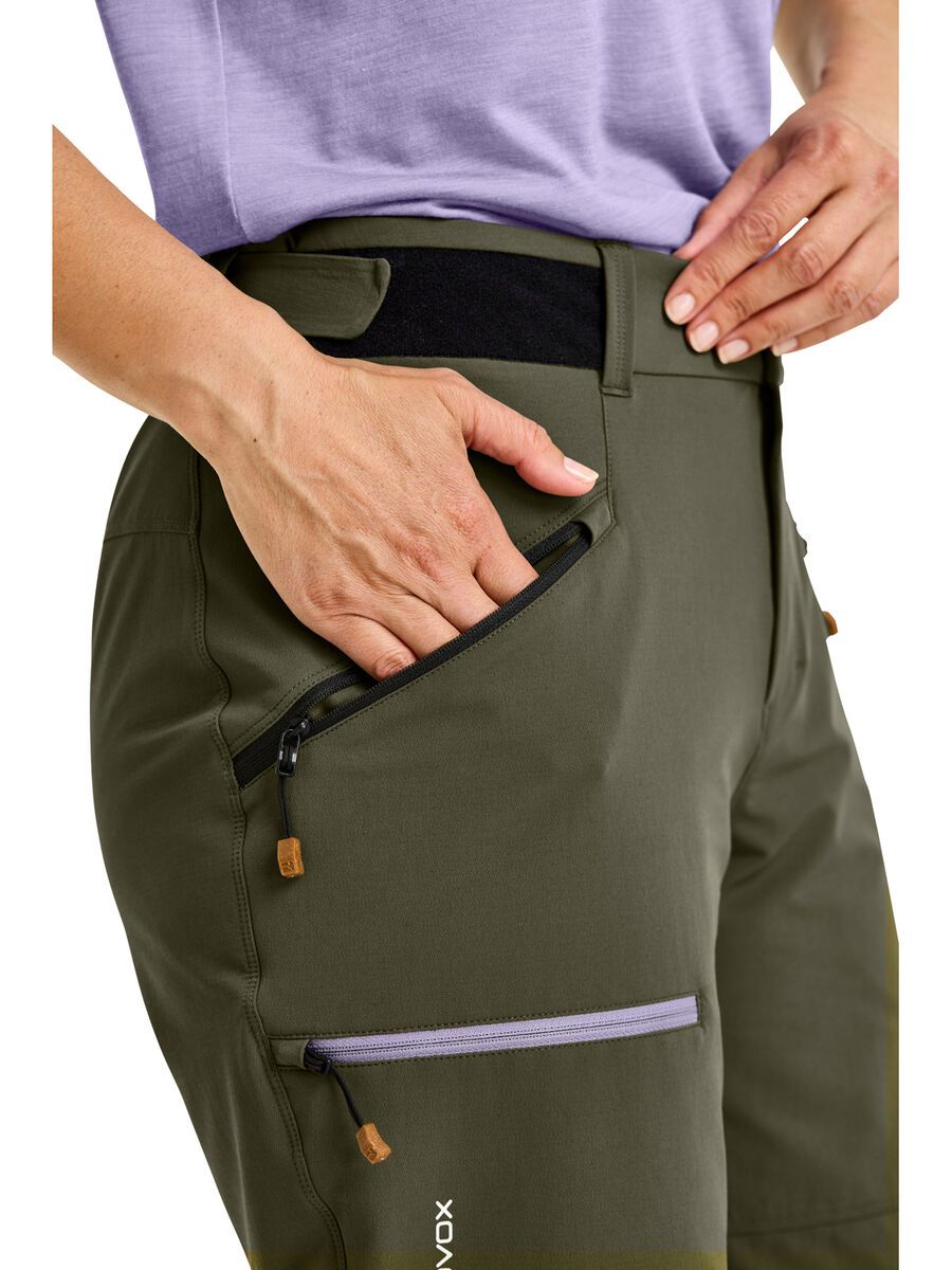 Ortovox Merino Shield Tec Seceda Softshell Pants W, dark wild herbs - Bild 4