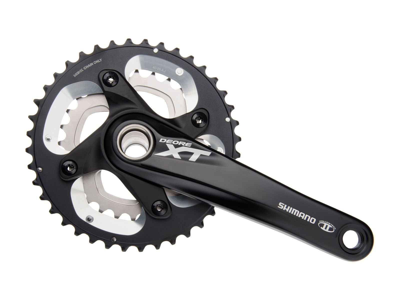 Shimano Kurbelgarnitur Deore XT MTB FC-M785 2x10 - 38/24, schwarz - Bild 1