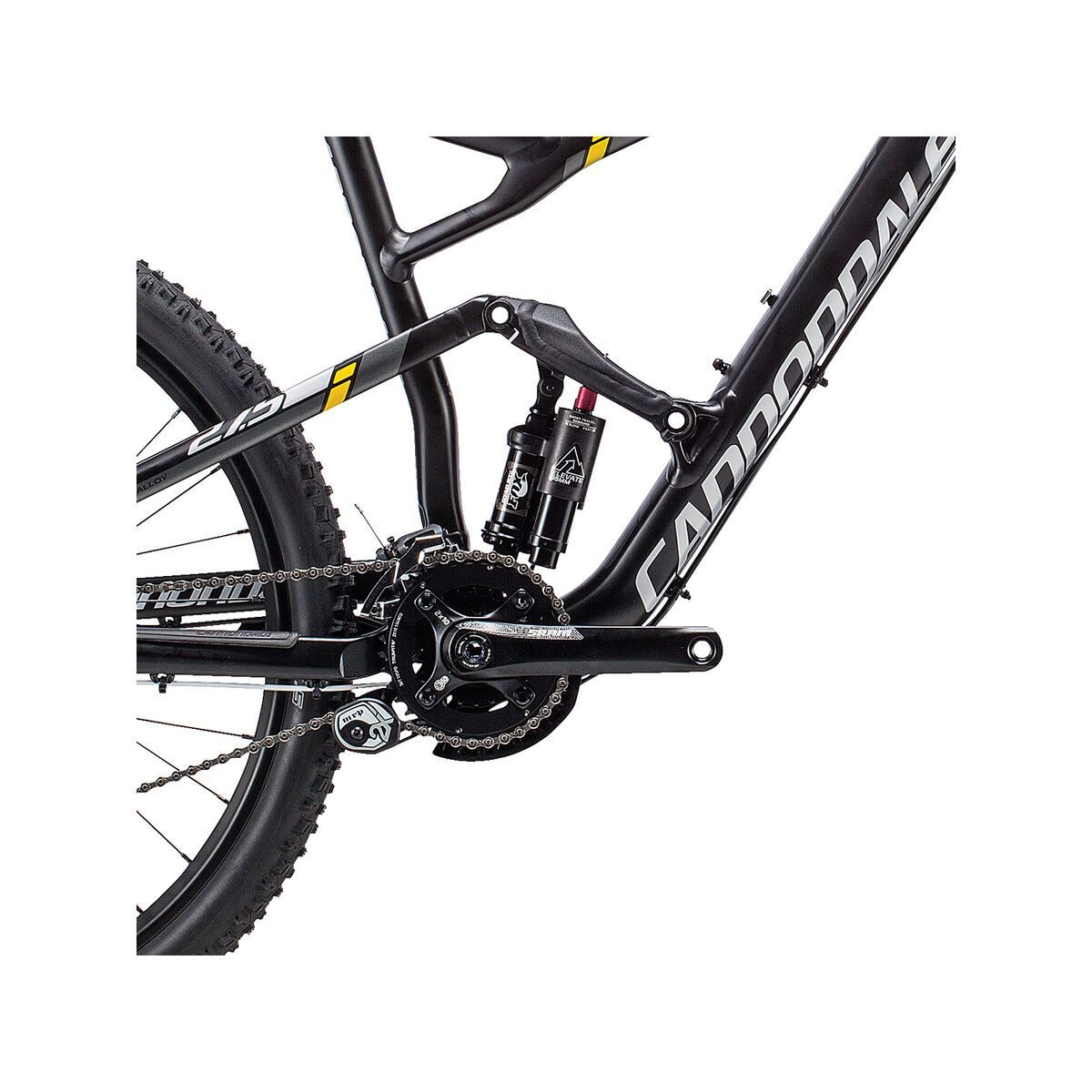 Cannondale Jekyll 27.5 3, jet black with chorcoal gray, fine silver, cdale yellow, matte - Bild 3