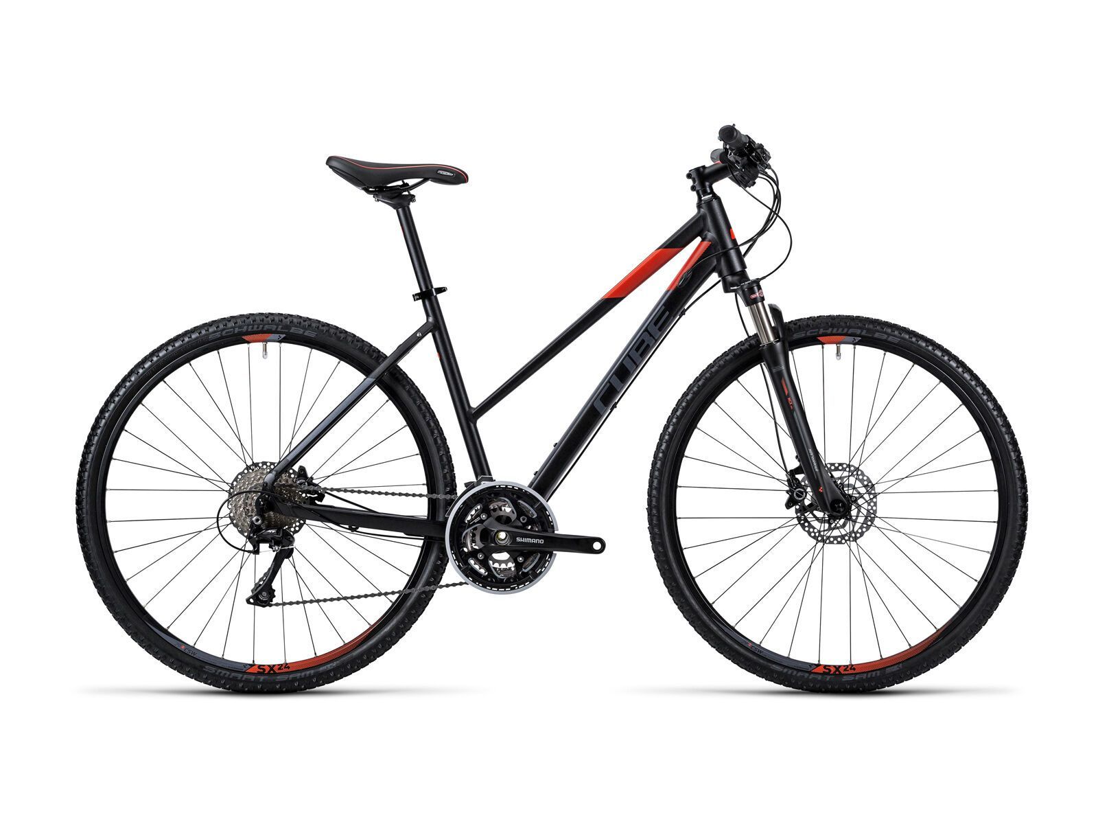 Cube Cross Trapeze, black grey flashred - Bild 1