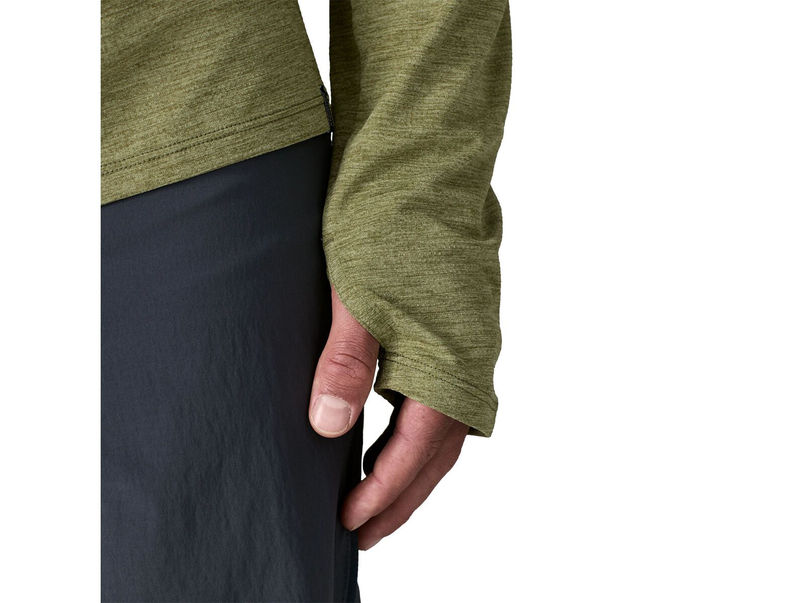 Patagonia Men's Long-Sleeved Capilene Cool Sun Shirt, caper green/buckhorn green x-dye - Bild 7