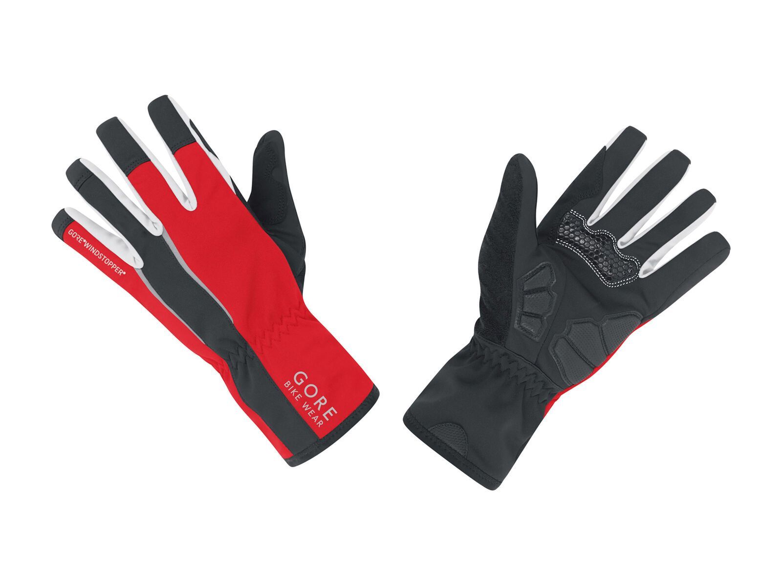 Gore Bike Wear Power Windstopper SO Gloves, black/red - Bild 1