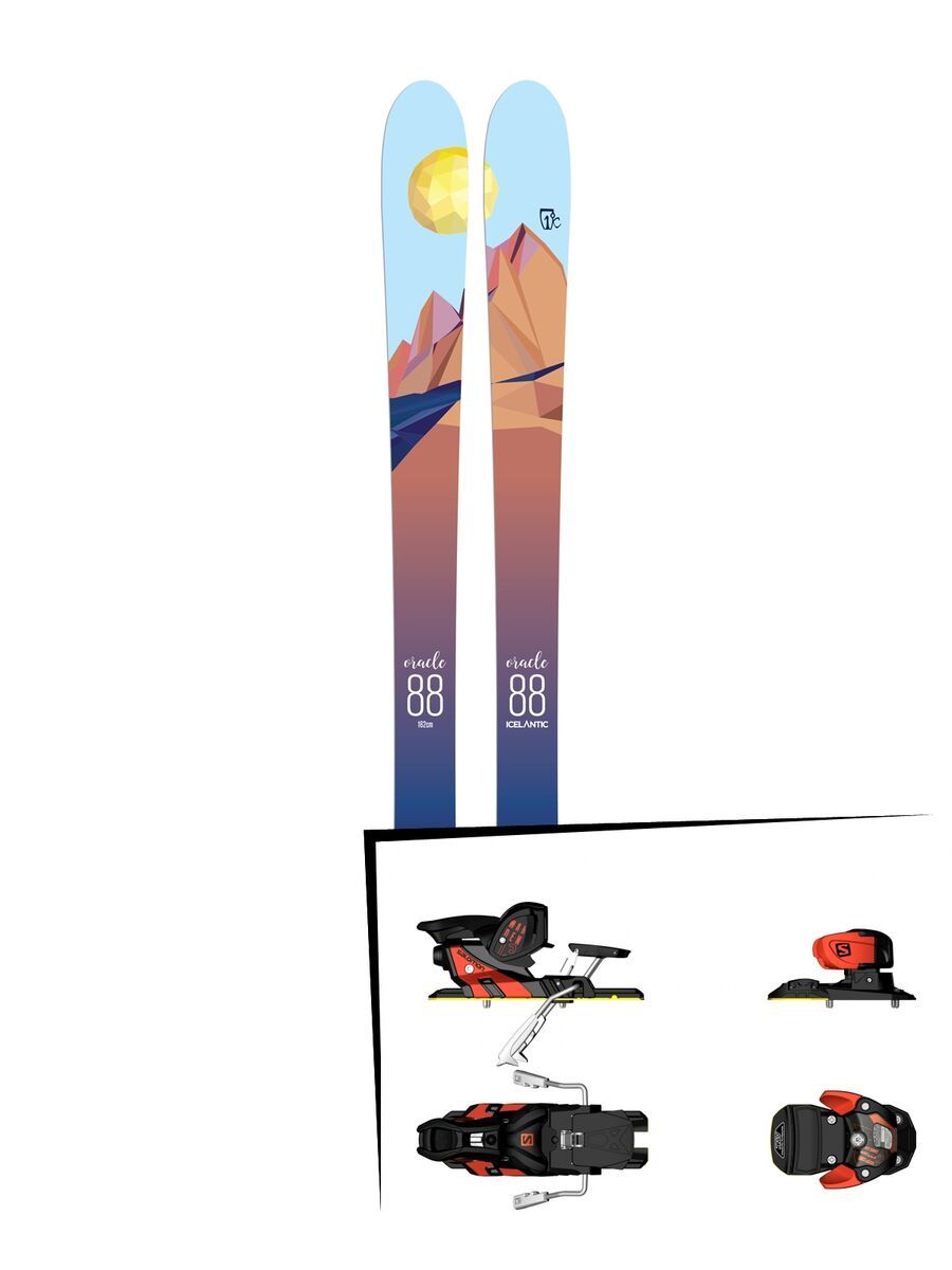 Set: Icelantic Oracle 88 2018 + Salomon Warden MNC 13 white/black/orange - Bild 1