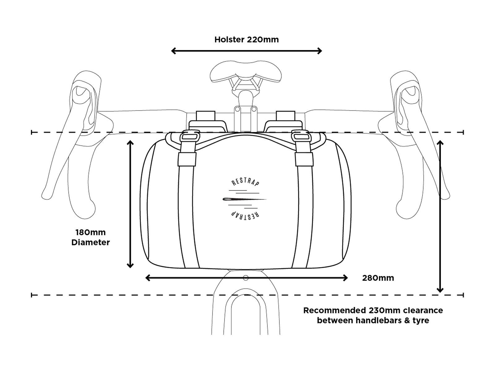 Restrap Race Bar Bag - 7 L, black - Bild 9