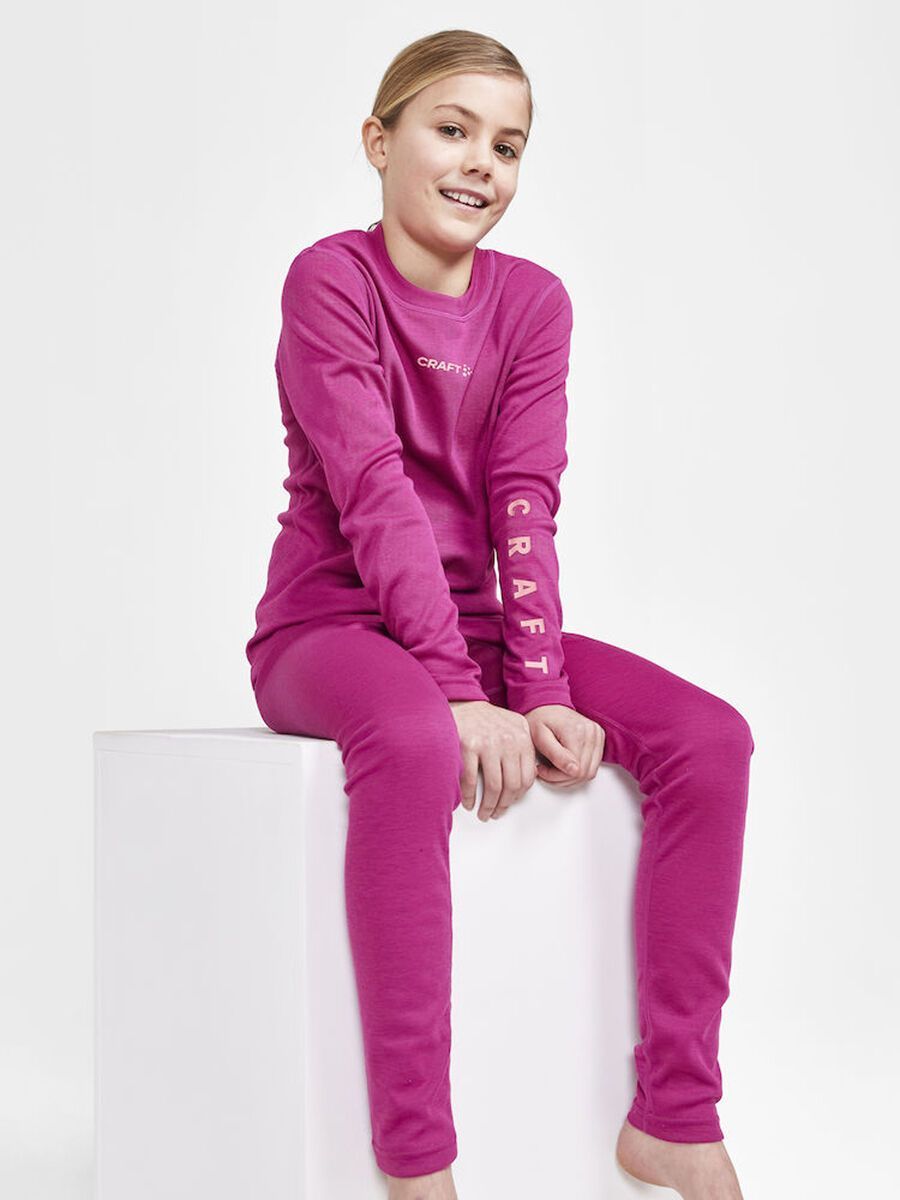 Craft Core Warm Baselayer Set Junior, roxo-coral - Bild 10