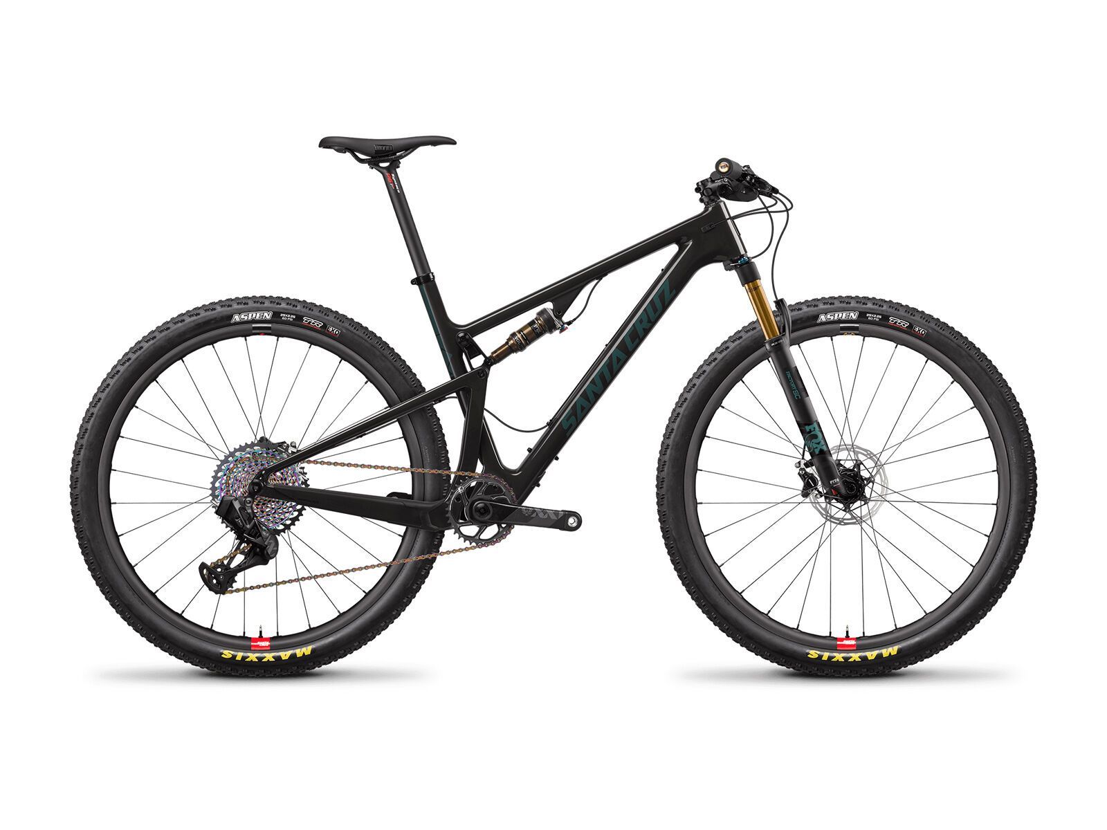 Santa Cruz Blur CC XX1 Reserve, gloss carbon and aquarius green - Bild 1