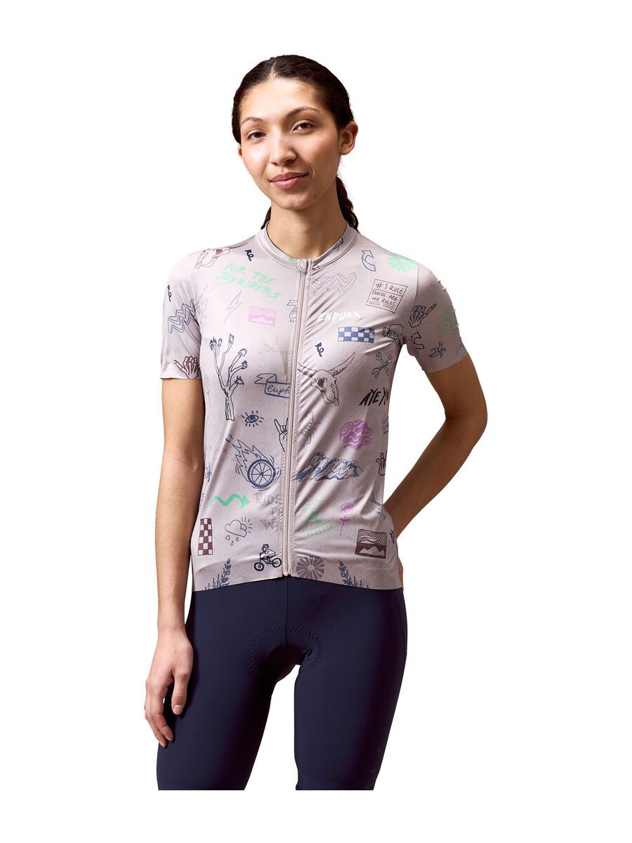 Endura Damen Pro SL Kurzärmeliges Bedrucktes Trikot, titanium - Bild 3