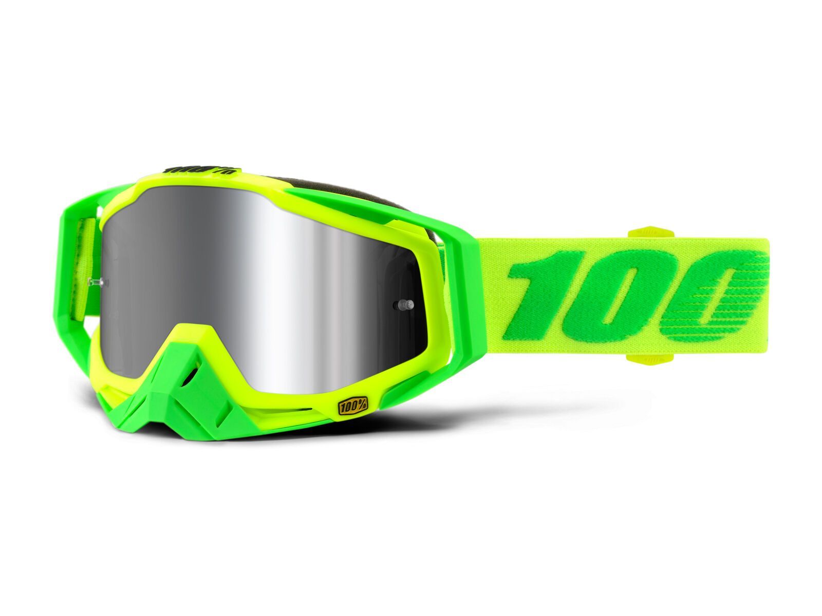 100% Racecraft Plus, sour soul/Lens: silver flash mirror - Bild 1