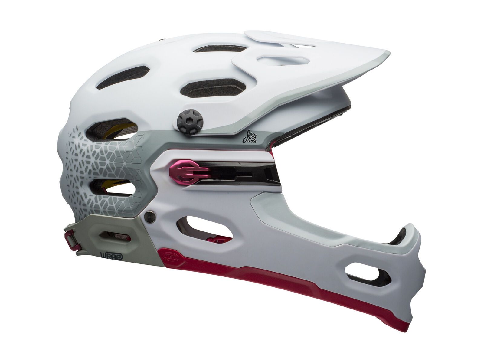 Bell Super 3R Joy Ride MIPS, matte/gloss white/cherry dissolve - Bild 4