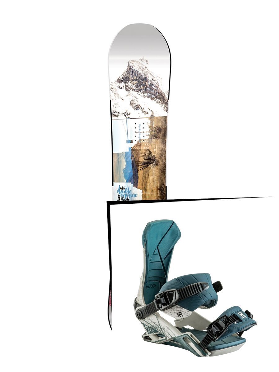 Set: Nitro Team Exposure Wide 2017 + Nitro Team 2017, wolfpack white - Snowboardset - Bild 1