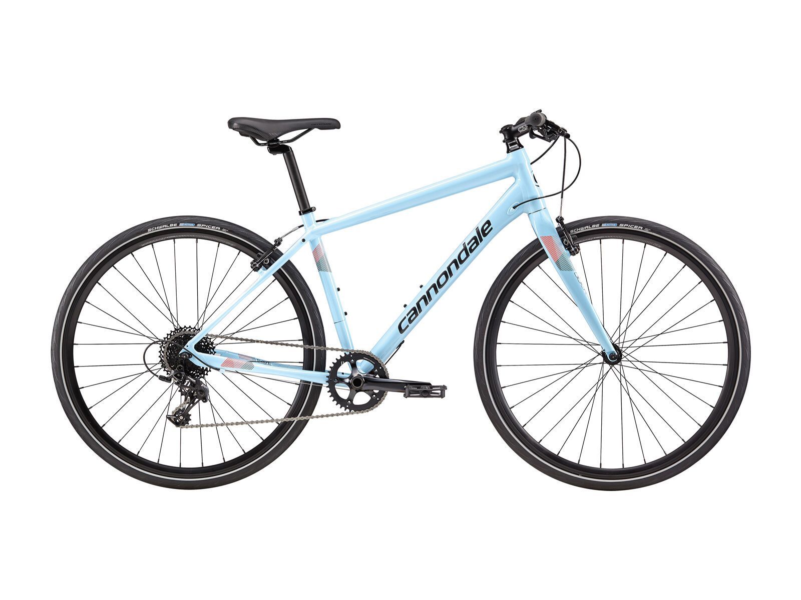 Cannondale Quick 2 Women's, atmosphere blue w/ jet black and acid red, reflective detail, gloss - BLU - Bild 1