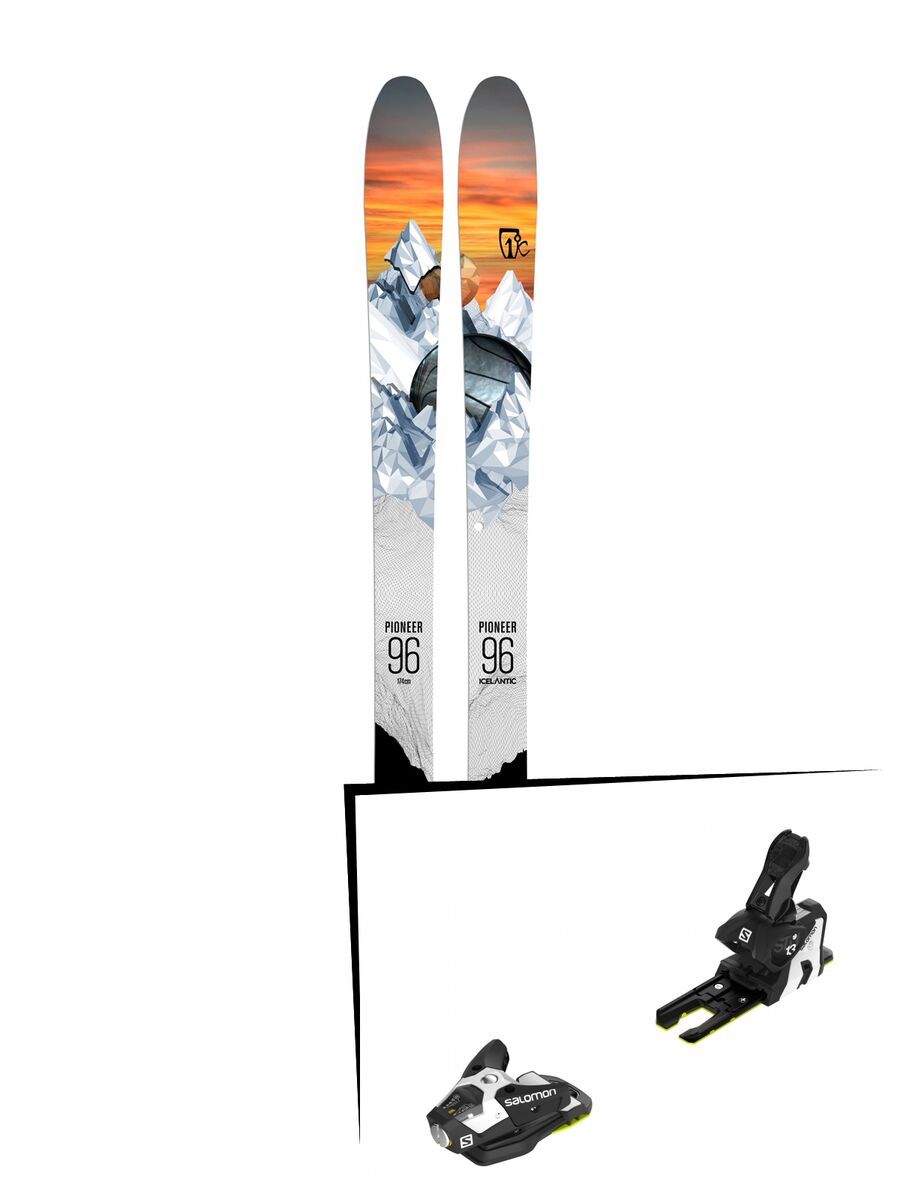 Set: Icelantic Pioneer 96 2018 + Salomon N STH2 WTR 13 black/white - Bild 1