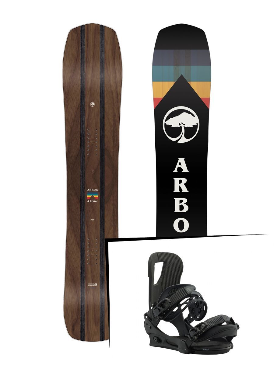 Set: Arbor A-Frame 2019 + Burton Cartel black matte - Bild 1